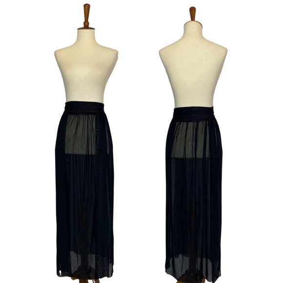 Sexy Semi-Sheer Maxi Skirt Swimsuit Beach Coverup - Picture 4 of 16